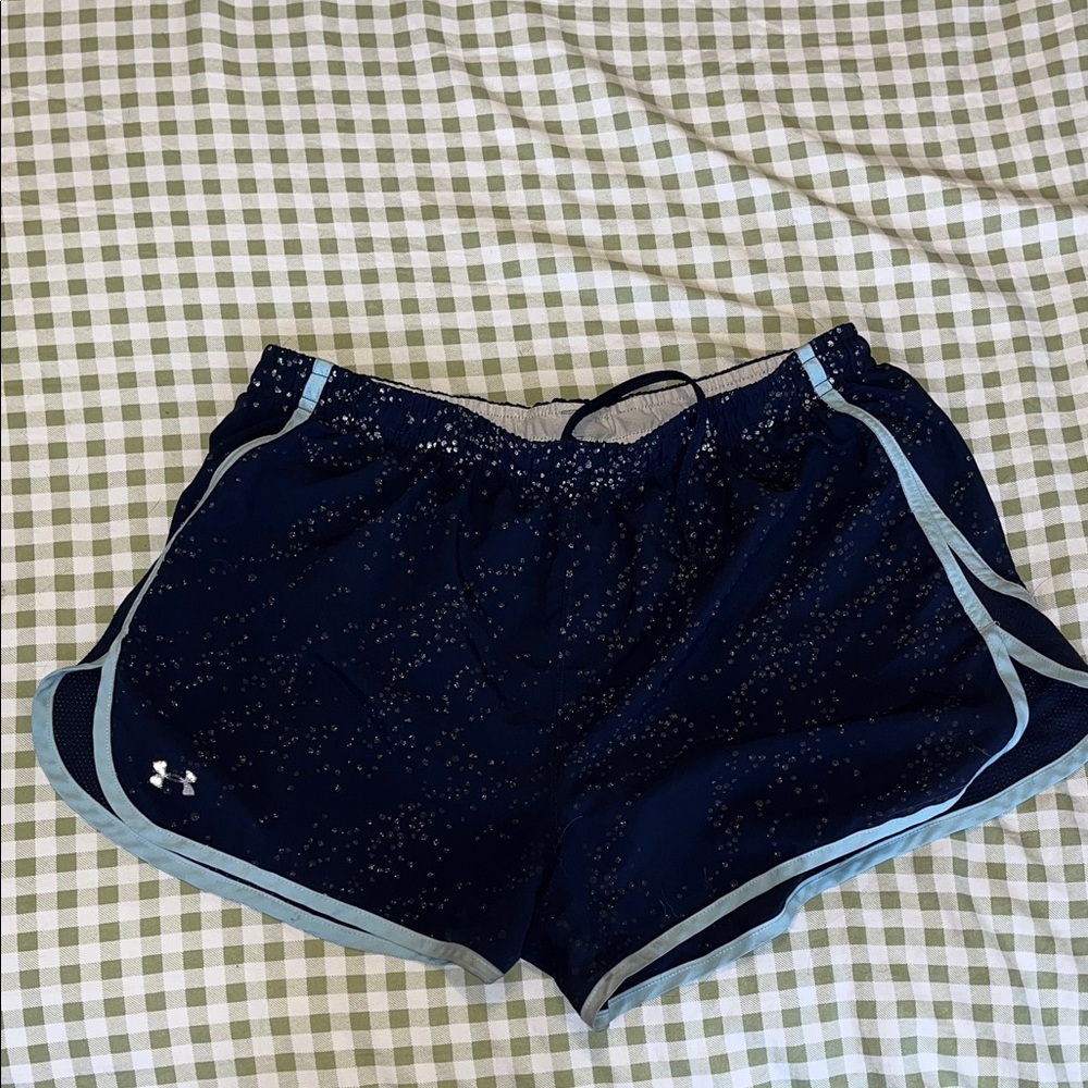 Under Armour Blue Athletic Shorts Moisture-Wicking Design